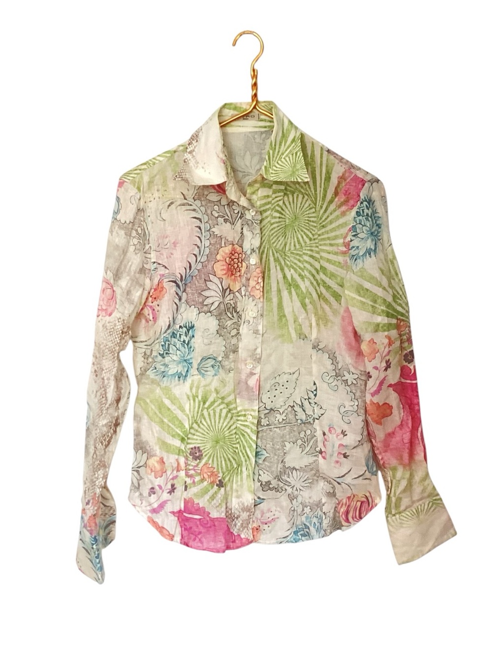 ETRO Milano Colorful Floral Paisley Print Button Down Shirt Size 42 | S/M